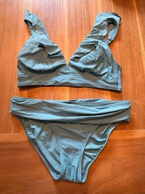 Two-Piece soft blue Bikini Set